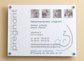 Schilder Hebammenpraxis Acrylglas