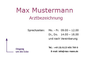 Praxisschild Vorlage 05