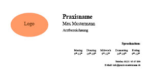 Praxisschild Vorlage 11 dezent Büro