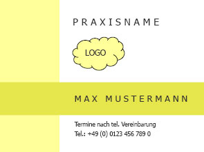 Praxisschild Vorlage 13 Schwerpunkte unten