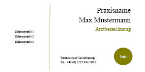 Praxisschild Vorlage 20 gratis