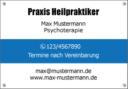 Praxisschild Heilpraktiker