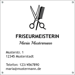 Acrylglasschild Friseur