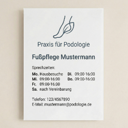 Podologieschild