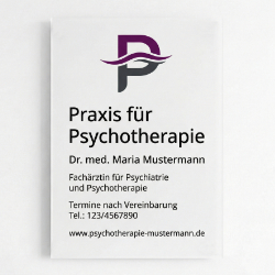 Psychotherapie Schild