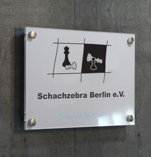 Vereinsschild Schachclub - PLEXIGLAS®