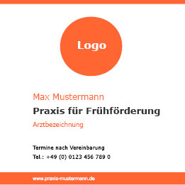 Praxisschild Vorlage 02 gratis