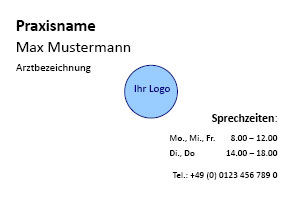 Praxisschild Vorlage 09 Stock